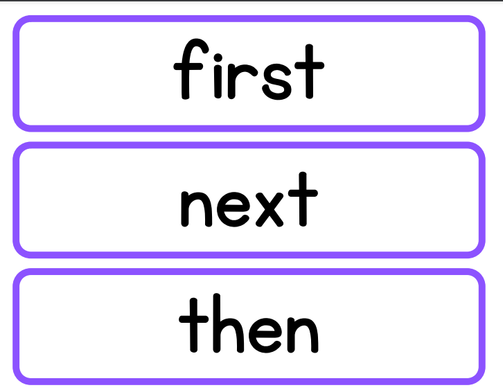Mash > Recount Writing Time Connectives Flashcards